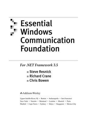 Cover image for Essential Windows Communication Foundation