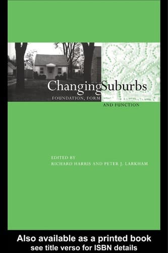Cover image for Changing suburbs