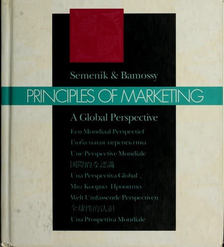 Cover image for Principles of marketing