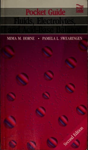 Cover image for Pocket guide to fluid, electrolyte, and acid-base balance