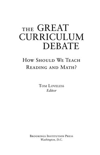 Cover image for The great curriculum debate