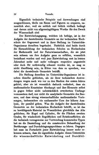 Die darstellende Geometrie ein Grundriss für Vorlesungen an technischen ..