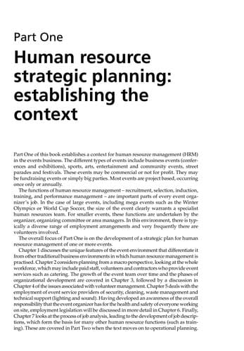 Cover image for Human Resource Management for Events
