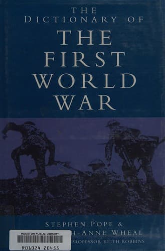 Cover image for The dictionary of the First World War