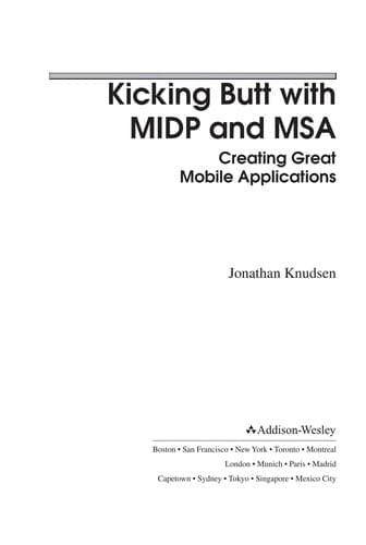 Cover image for Kicking butt with MIDP and MSA