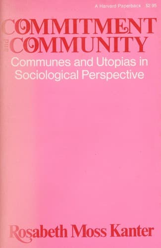 Cover image for Commitment and community