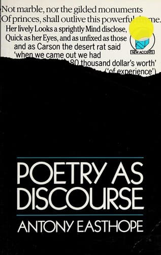 Cover image for Poetry as discourse