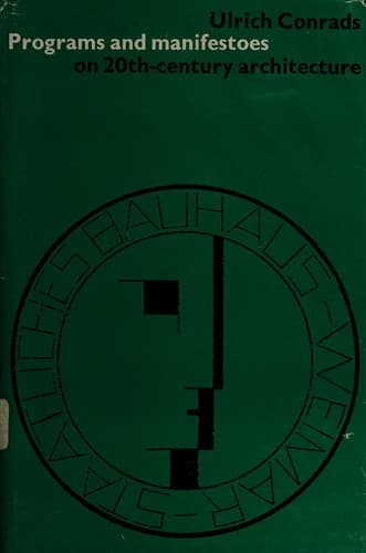 Cover image for Programs and manifestoes on 20th-century architecture.