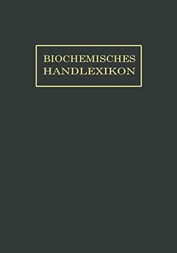 Cover image for Biochemisches Handlexikon