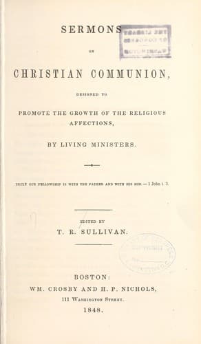 Cover image for Sermons on Christian Communion