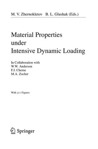 Cover image for Material properties under intensive dynamic loading