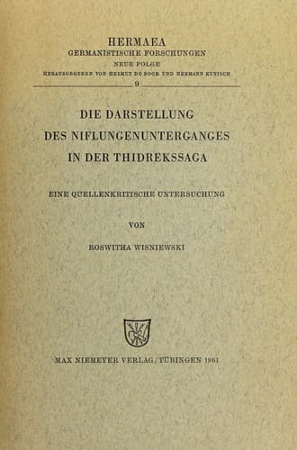 Die Darstellung des Niflungenunterganges in der Thidrekssaga