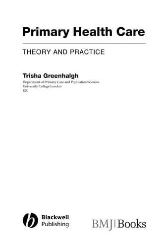 Cover image for Primary health care
