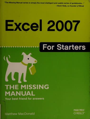 Cover image for Excel 2007 for starters