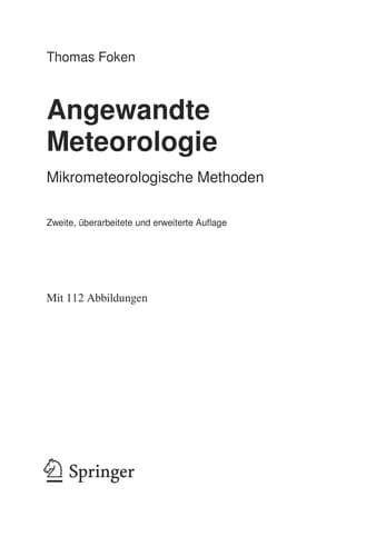 Cover image for Angewandte Meteorologie