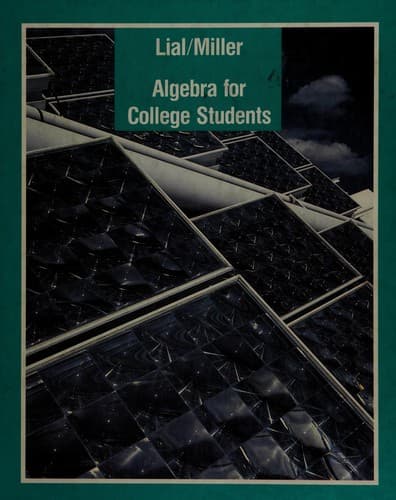 Cover image for Algebra for college students