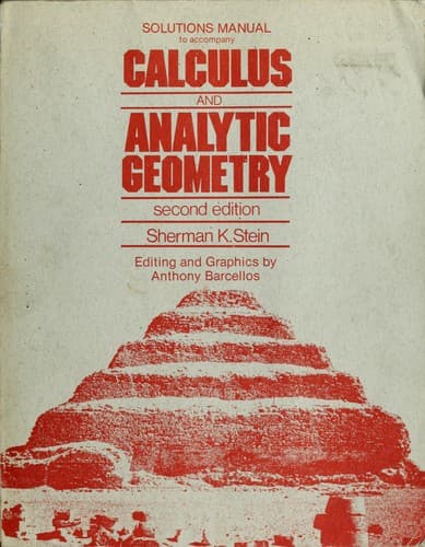 Cover image for Solutions manual to accompany Stein's Calculus and analytic geometry