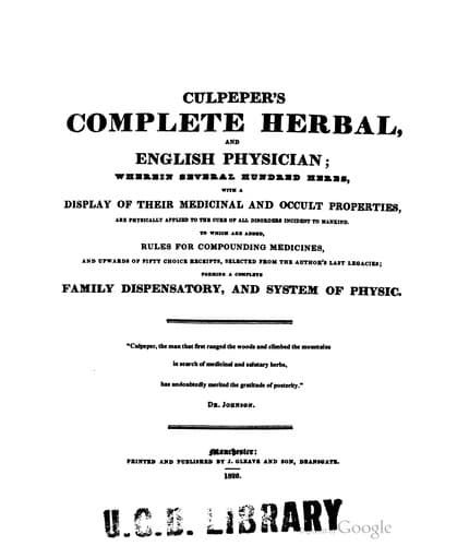 Cover image for Culpeper's complete herbal, and English physician