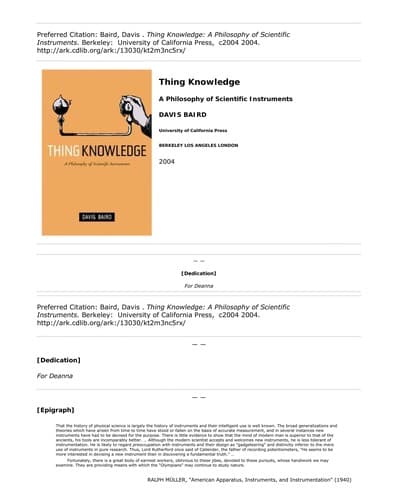 Cover image for Thing knowledge