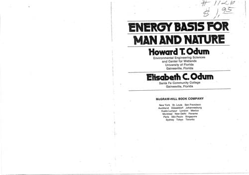 Cover image for Energy basis for man and nature