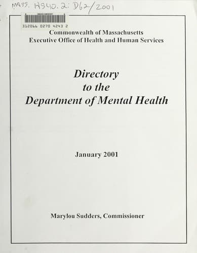 Directory to the Department of Mental Health