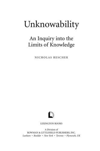 Unknowability