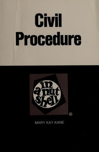 Cover image for Civil procedure in a nutshell