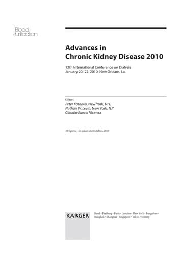 Advances in Chronic Kidney Disease 2010