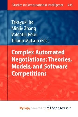 Cover image for Complex Automated Negotiations