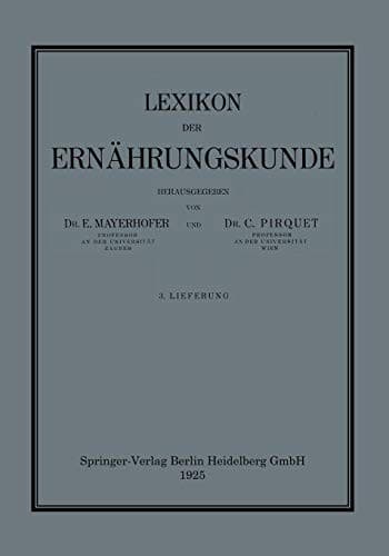 Cover image for Lexikon der Ernährungskunde