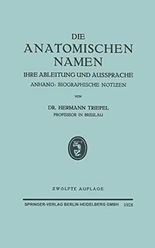 Cover image for Die Anatomischen Namen