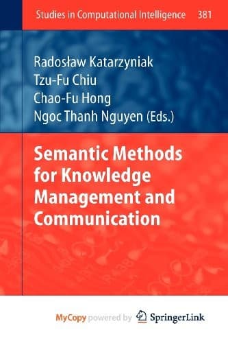 Cover image for Semantic Methods for Knowledge Management and Communication