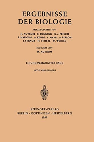 Cover image for Ergebnisse der Biologie