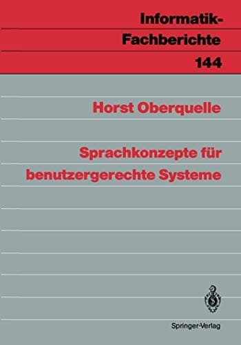 Cover image for Sprachkonzepte für Benutzergerechte Systeme