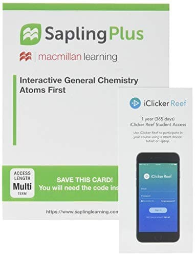Cover image for SaplingPlus for Interactive General Chemistry Atoms First  & iClicker Reef Polling