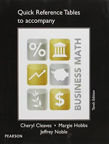 Cover image for Quick Reference Tables for Business Math