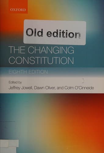Cover image for The changing constitution