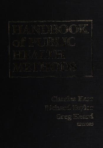 Cover image for Handbook of public health methods