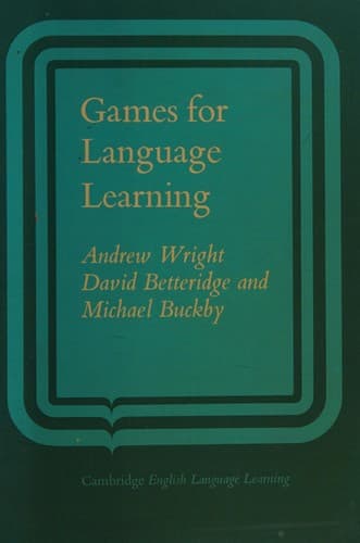 Cover image for Games for language learning