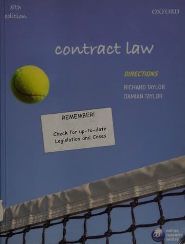 Cover image for Contract law