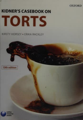 Cover image for Kidner's casebook on torts
