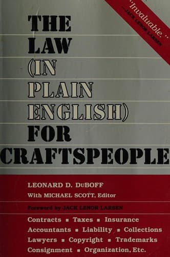 Cover image for The law (in plain English) for craftspeople