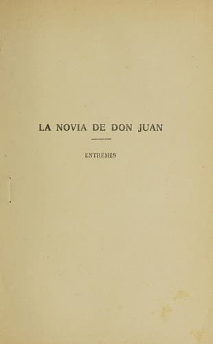 La novia de Don Juan