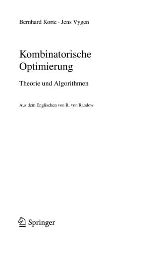 Cover image for Kombinatorische Optimierung