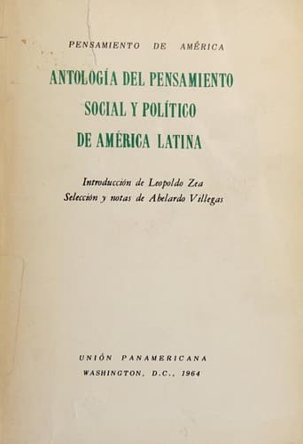 Antología del pensamiento social y político de América Latina