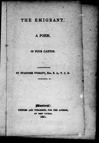 Cover image for The emigrant