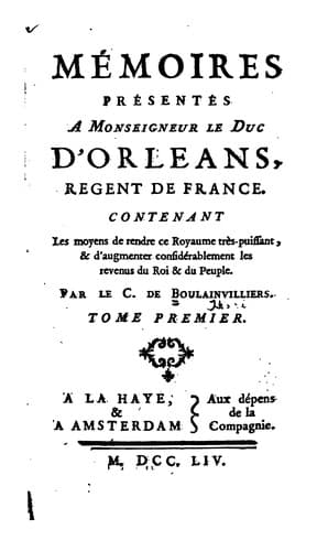 Memoires presentez a Monseigneur le duc d'Orleans, regent de France