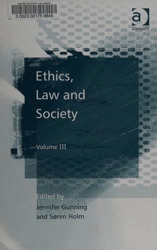 Cover image for Ethics, law and society