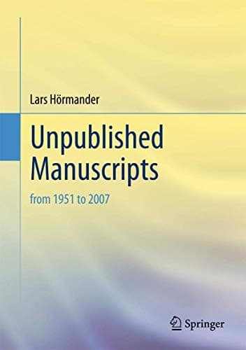 Cover image for Unpublished Manuscripts