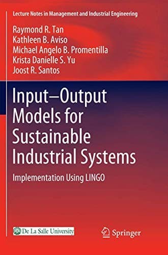 Cover image for Input-Output Models for Sustainable Industrial Systems